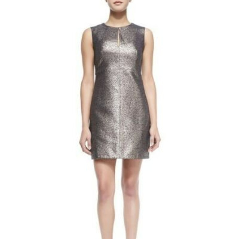 DIANE VON FURSTENBERG Yvette Metallic Dress NWT 6